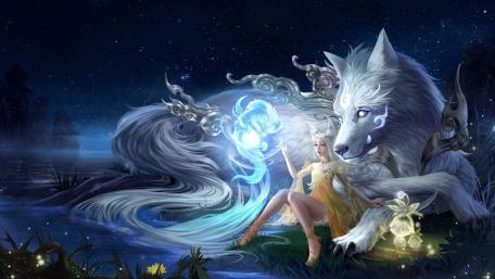 Ethereal Enchantment in a Mystical Realm wallpaper