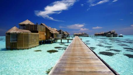 Overwater bungalows wallpaper