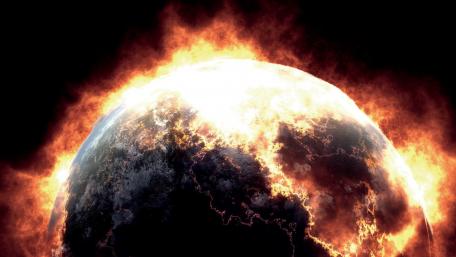 burning planet wallpaper