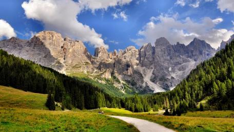 Majestic Dolomites Landscape Viewpoint wallpaper