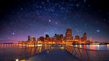 San Francisco by night wallpaper
