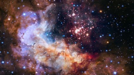Celestial Symphony in the Starry Expanse wallpaper