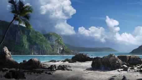 Serene Tropical Paradise Awaits You wallpaper