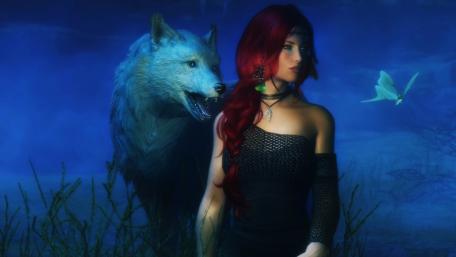 Mystical Encounter in the Enchanted Woods wallpaper