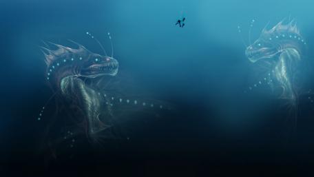 Dragons of the Deep Abyss wallpaper
