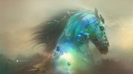 Majestic Dreams of a Celestial Steed wallpaper