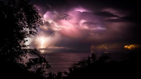 Majestic Purple Thunderstorm Wallpaper wallpaper