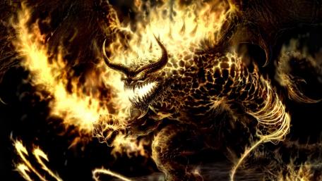 Fiery Dragon of the Underworld wallpaper