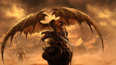 Dragon's Guardian Awaits the Dawn of Battle wallpaper