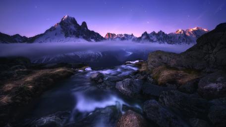 Majestic Mountain Dawn Serenity wallpaper