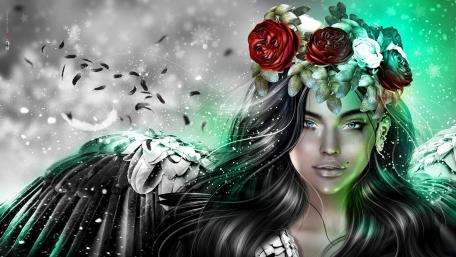 Dark Angel of Enchanted Dreams wallpaper
