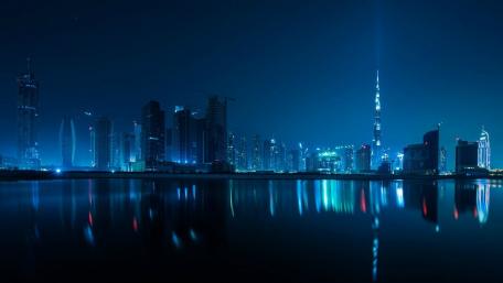 Dubai Night Skyline wallpaper