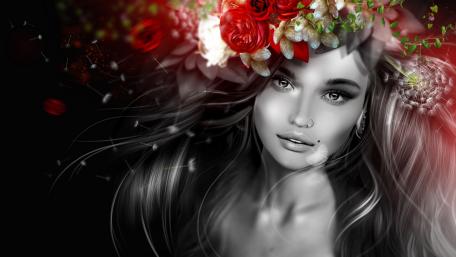 Enigmatic Beauty in a Fantasy Realm wallpaper
