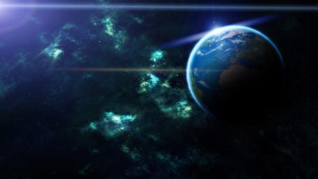 Majestic Earth in Cosmic Splendor wallpaper