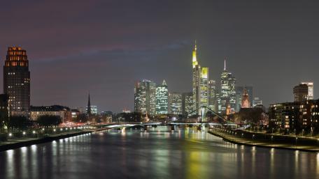 Frankfurt Skyline at Night wallpaper
