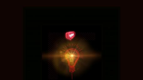 Hearts and Light Unite in Vibrant Design wallpaper
