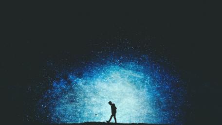 Mystical Journey through a Starry Realm wallpaper
