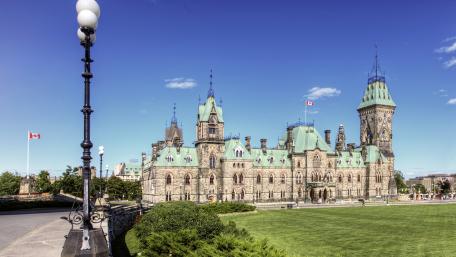 Majestic Castle Under Clear Blue Sky wallpaper