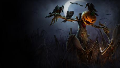 Haunting Halloween Night Scarecrow wallpaper