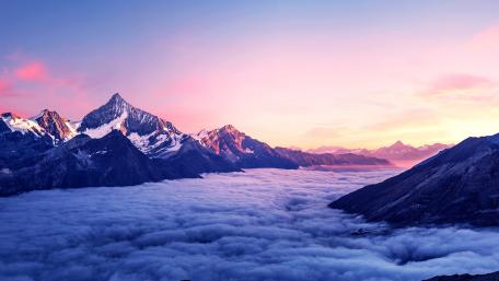 Sunrise Celebration in the Mountains wallpaper