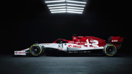 Sleek Alfa Romeo F1 Race Car Wallpaper wallpaper