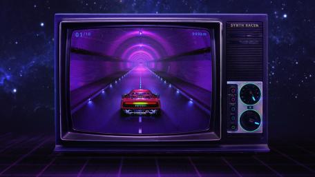 Synthwave TV wallpaper