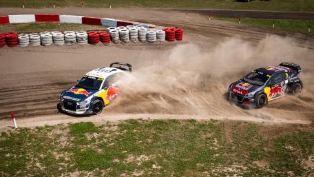 Sébastien Loeb & Andreas Bakkerud Drifting at the 2018 World RX of Canada wallpaper