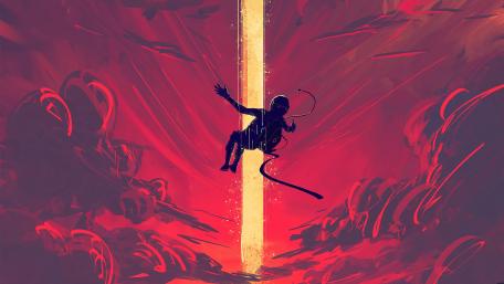 The falling astronaut wallpaper