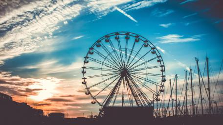 Ferris wheel silhouette wallpaper