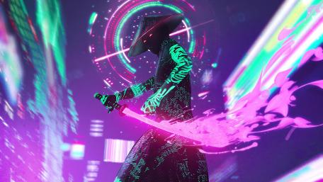Electric ninja wallpaper
