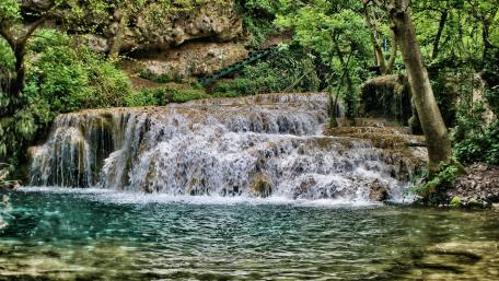 Serenity of a Hidden Waterfall wallpaper