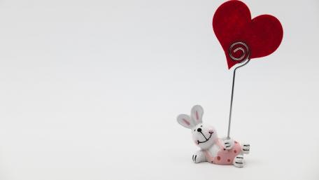 Easter Bunny with Heart Decoration Wallpaper wallpaper