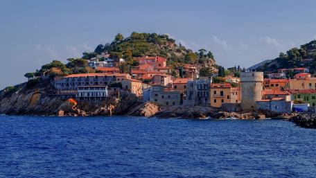 Charming Coastal Village by the Sea wallpaper