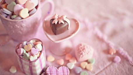 Sweet Delights in Pink Hues wallpaper