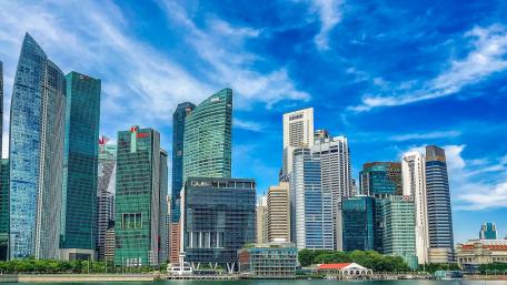 Stunning Skyline View of a Modern City wallpaper