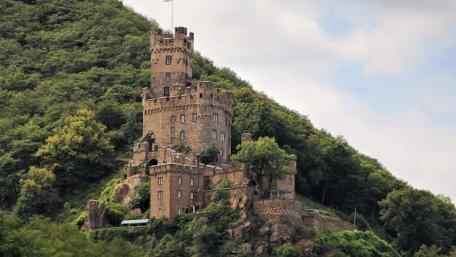 Majestic Castle Surrounded by Nature wallpaper