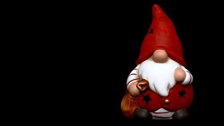 Festive Gnome Celebrating Cheerfully wallpaper
