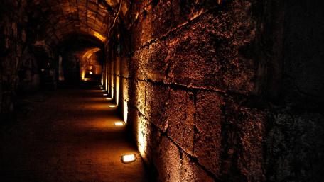 Mystical Underground Passageway in an Ancient City wallpaper