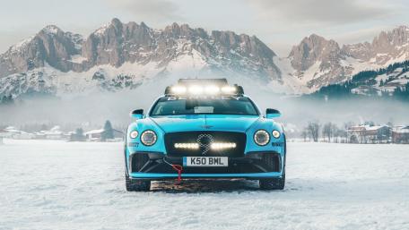 Stunning Bentley Continental GT in a Winter Landscape wallpaper