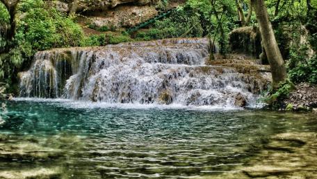 Tranquil Waterfall Serenity wallpaper