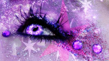 Mystical Purple Eye Artistry wallpaper
