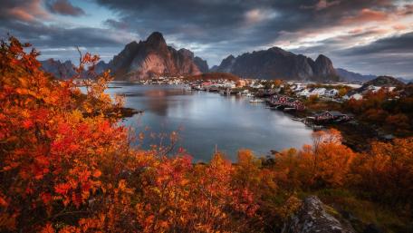 Reine at fall wallpaper