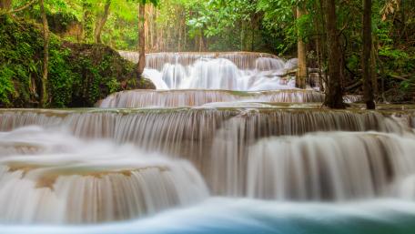 Huay Mae Kamin Waterfall In Kanjanaburi Thailand wallpaper
