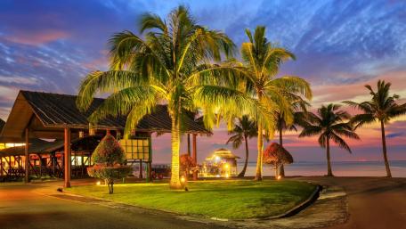 Tropical Evening Paradise Ambience wallpaper