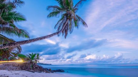 Tranquil Blue Hour Paradise wallpaper