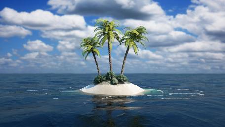 Tropical Paradise on a Serene Islet wallpaper
