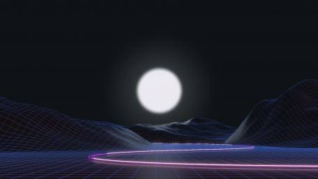 Synthwave landscape wallpaper
