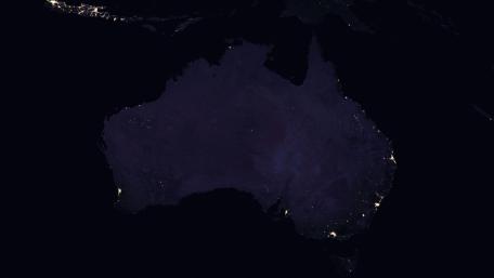Night Lights of Australia & Indonesia's Java Island 2016 wallpaper
