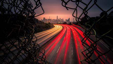 San Francisco light trails wallpaper