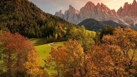 Dolomites at fall wallpaper